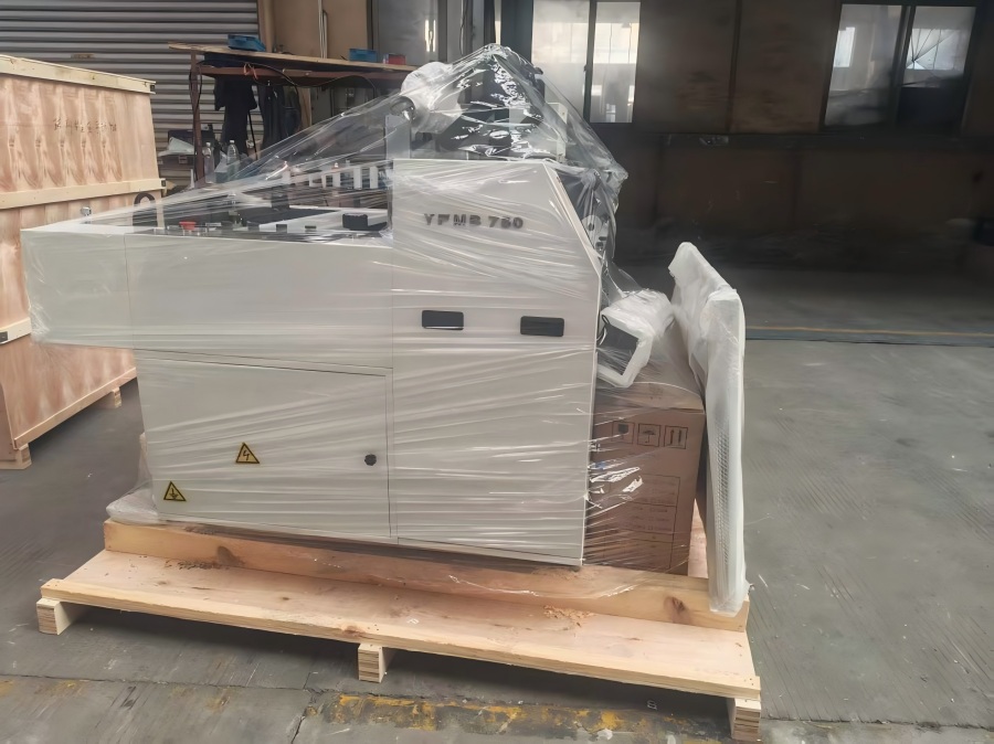 New Star YFMB-750 One-Piece Semi-Auto Laminating Machine is being packed and ready for shipping to Bolivia!